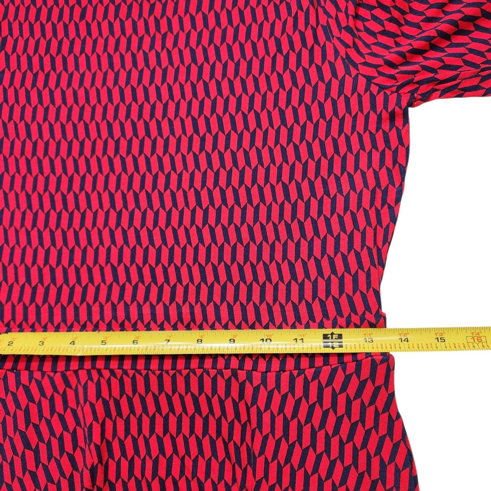 New With Tags Boden Size 6L Long Tall Camille Jersey Midi Dress Red Block Tile - Picture 10 of 12